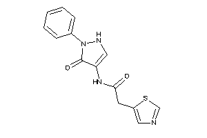 N-(5-keto-1-phenyl-3-pyrazolin-4-yl)-2-thiazol-5-yl-acetamide