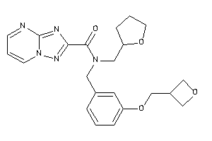 Image of N-[3-(oxetan-3-ylmethoxy)benzyl]-N-(tetrahydrofurfuryl)-[1,2,4]triazolo[1,5-a]pyrimidine-2-carboxamide