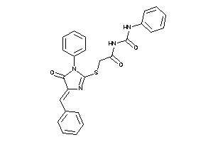 2-[(4-benzal-5-keto-1-phenyl-2-imidazolin-2-yl)thio]-N-(phenylcarbamoyl)acetamide