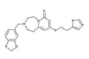3-piperonyl-9-(2-thiazol-5-ylethoxy)-1,2,4,5-tetrahydropyrido[2,1-g][1,4]diazepin-7-one