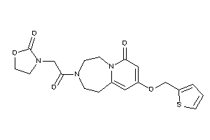 Image of 3-[2-keto-2-[7-keto-9-(2-thenyloxy)-1,2,4,5-tetrahydropyrido[2,1-g][1,4]diazepin-3-yl]ethyl]oxazolidin-2-one