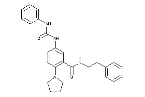 N-phenethyl-5-(phenylcarbamoylamino)-2-pyrrolidino-benzamide