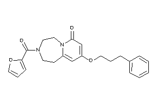 Image of 3-(2-furoyl)-9-(3-phenylpropoxy)-1,2,4,5-tetrahydropyrido[2,1-g][1,4]diazepin-7-one