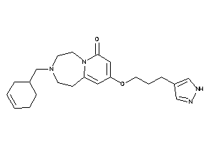 3-(cyclohex-3-en-1-ylmethyl)-9-[3-(1H-pyrazol-4-yl)propoxy]-1,2,4,5-tetrahydropyrido[2,1-g][1,4]diazepin-7-one