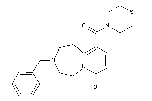 3-benzyl-10-(thiomorpholine-4-carbonyl)-1,2,4,5-tetrahydropyrido[2,1-g][1,4]diazepin-7-one