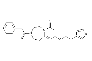 Image of 3-(2-phenylacetyl)-9-[2-(3-thienyl)ethoxy]-1,2,4,5-tetrahydropyrido[2,1-g][1,4]diazepin-7-one