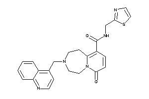 7-keto-3-(4-quinolylmethyl)-N-(thiazol-2-ylmethyl)-1,2,4,5-tetrahydropyrido[2,1-g][1,4]diazepine-10-carboxamide