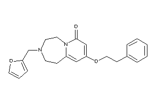 Image of 3-(2-furfuryl)-9-phenethyloxy-1,2,4,5-tetrahydropyrido[2,1-g][1,4]diazepin-7-one