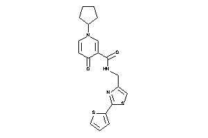 1-cyclopentyl-4-keto-N-[[2-(2-thienyl)thiazol-4-yl]methyl]nicotinamide