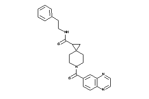 N-phenethyl-6-(quinoxaline-6-carbonyl)-6-azaspiro[2.5]octane-2-carboxamide