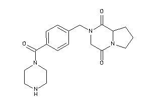 Image of 2-[4-(piperazine-1-carbonyl)benzyl]-6,7,8,8a-tetrahydro-3H-pyrrolo[1,2-a]pyrazine-1,4-quinone