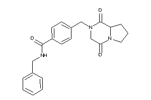 Image of N-benzyl-4-[(1,4-diketo-6,7,8,8a-tetrahydro-3H-pyrrolo[1,2-a]pyrazin-2-yl)methyl]benzamide