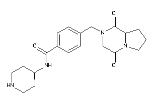 4-[(1,4-diketo-6,7,8,8a-tetrahydro-3H-pyrrolo[1,2-a]pyrazin-2-yl)methyl]-N-(4-piperidyl)benzamide