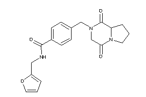 4-[(1,4-diketo-6,7,8,8a-tetrahydro-3H-pyrrolo[1,2-a]pyrazin-2-yl)methyl]-N-(2-furfuryl)benzamide