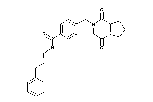 4-[(1,4-diketo-6,7,8,8a-tetrahydro-3H-pyrrolo[1,2-a]pyrazin-2-yl)methyl]-N-(3-phenylpropyl)benzamide