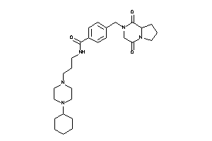 N-[3-(4-cyclohexylpiperazino)propyl]-4-[(1,4-diketo-6,7,8,8a-tetrahydro-3H-pyrrolo[1,2-a]pyrazin-2-yl)methyl]benzamide