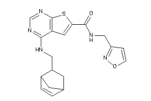 4-(5-bicyclo[2.2.1]hept-2-enylmethylamino)-N-(isoxazol-3-ylmethyl)thieno[2,3-d]pyrimidine-6-carboxamide