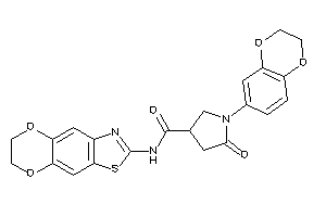 Image of 1-(2,3-dihydro-1,4-benzodioxin-6-yl)-N-(6,7-dihydro-[1,4]dioxino[2,3-f][1,3]benzothiazol-2-yl)-5-keto-pyrrolidine-3-carboxamide