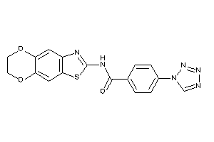 Image of N-(6,7-dihydro-[1,4]dioxino[2,3-f][1,3]benzothiazol-2-yl)-4-(tetrazol-1-yl)benzamide