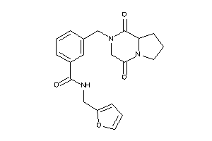 3-[(1,4-diketo-6,7,8,8a-tetrahydro-3H-pyrrolo[1,2-a]pyrazin-2-yl)methyl]-N-(2-furfuryl)benzamide