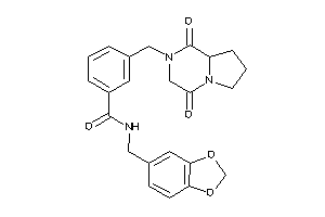 3-[(1,4-diketo-6,7,8,8a-tetrahydro-3H-pyrrolo[1,2-a]pyrazin-2-yl)methyl]-N-piperonyl-benzamide