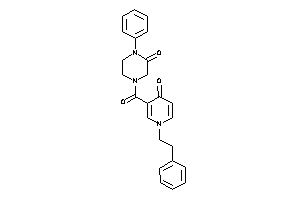 4-(4-keto-1-phenethyl-nicotinoyl)-1-phenyl-piperazin-2-one