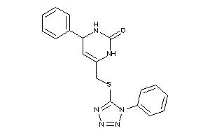 Image of 4-phenyl-6-[[(1-phenyltetrazol-5-yl)thio]methyl]-3,4-dihydro-1H-pyrimidin-2-one