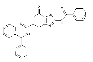 N-benzhydryl-2-isonicotinamido-7-keto-5,6-dihydro-4H-1,3-benzothiazole-5-carboxamide