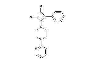 Image of 3-phenyl-4-[4-(2-pyridyl)piperazino]cyclobut-3-ene-1,2-quinone