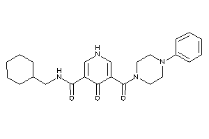 N-(cyclohexylmethyl)-4-keto-5-(4-phenylpiperazine-1-carbonyl)-1H-pyridine-3-carboxamide