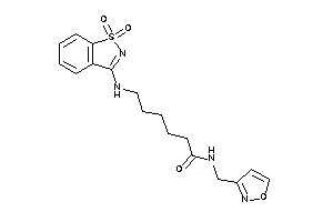 6-[(1,1-diketo-1,2-benzothiazol-3-yl)amino]-N-(isoxazol-3-ylmethyl)hexanamide