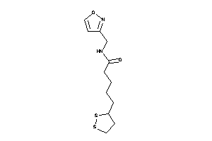 Image of 5-(dithiolan-3-yl)-N-(isoxazol-3-ylmethyl)valeramide