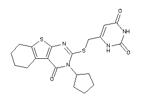 6-[[(3-cyclopentyl-4-keto-5,6,7,8-tetrahydrobenzothiopheno[2,3-d]pyrimidin-2-yl)thio]methyl]uracil