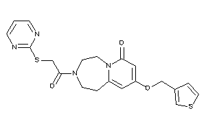 Image of 3-[2-(2-pyrimidylthio)acetyl]-9-(3-thenyloxy)-1,2,4,5-tetrahydropyrido[2,1-g][1,4]diazepin-7-one