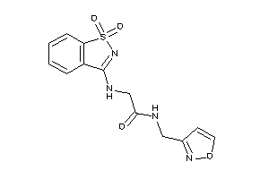 2-[(1,1-diketo-1,2-benzothiazol-3-yl)amino]-N-(isoxazol-3-ylmethyl)acetamide