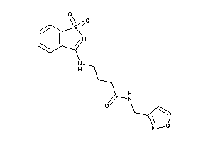 4-[(1,1-diketo-1,2-benzothiazol-3-yl)amino]-N-(isoxazol-3-ylmethyl)butyramide