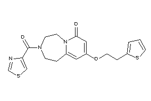 Image of 3-(thiazole-4-carbonyl)-9-[2-(2-thienyl)ethoxy]-1,2,4,5-tetrahydropyrido[2,1-g][1,4]diazepin-7-one