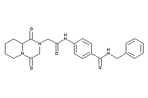 N-benzyl-4-[[2-(1,4-diketo-3,6,7,8,9,9a-hexahydropyrido[1,2-a]pyrazin-2-yl)acetyl]amino]benzamide