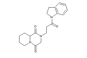 2-(3-indolin-1-yl-3-keto-propyl)-3,6,7,8,9,9a-hexahydropyrido[1,2-a]pyrazine-1,4-quinone