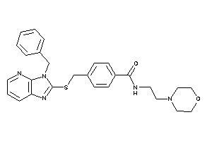 4-[[(3-benzylimidazo[4,5-b]pyridin-2-yl)thio]methyl]-N-(2-morpholinoethyl)benzamide