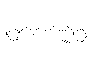 N-(1H-pyrazol-4-ylmethyl)-2-(1-pyrindan-2-ylthio)acetamide