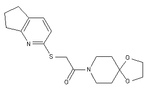 1-(1,4-dioxa-8-azaspiro[4.5]decan-8-yl)-2-(1-pyrindan-2-ylthio)ethanone