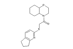 1-(2,3,4a,5,6,7,8,8a-octahydrobenzo[b][1,4]oxazin-4-yl)-2-(1-pyrindan-2-ylthio)ethanone