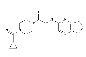 1-[4-(cyclopropanecarbonyl)piperazino]-2-(1-pyrindan-2-ylthio)ethanone