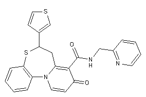 Image of 9-keto-N-(2-pyridylmethyl)-6-(3-thienyl)-6,7-dihydropyrido[2,1-d][1,5]benzothiazepine-8-carboxamide