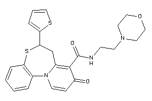 9-keto-N-(2-morpholinoethyl)-6-(2-thienyl)-6,7-dihydropyrido[2,1-d][1,5]benzothiazepine-8-carboxamide