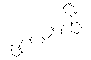 N-[(1-phenylcyclopentyl)methyl]-6-(thiazol-2-ylmethyl)-6-azaspiro[2.5]octane-2-carboxamide