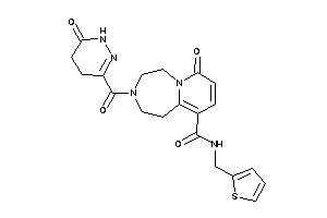 Image of 7-keto-3-(6-keto-4,5-dihydro-1H-pyridazine-3-carbonyl)-N-(2-thenyl)-1,2,4,5-tetrahydropyrido[2,1-g][1,4]diazepine-10-carboxamide