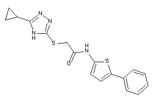 2-[(5-cyclopropyl-4H-1,2,4-triazol-3-yl)thio]-N-(5-phenyl-2-thienyl)acetamide