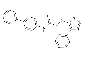 N-(4-phenylphenyl)-2-[(4-phenylthiadiazol-5-yl)thio]acetamide